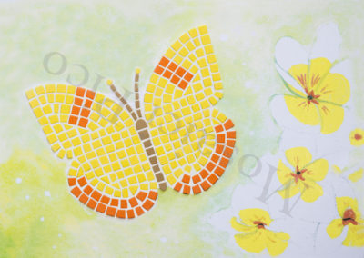 farfalla gialla mosaico